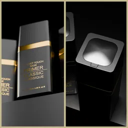 Cosmetics product dark theme animation