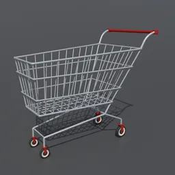 Low Poly Super Market Cart