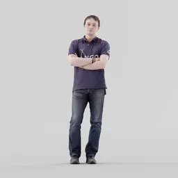 Casual man standing