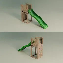 Slide with Climbing Wall