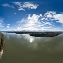 Aerial Cloudy Sunny Day