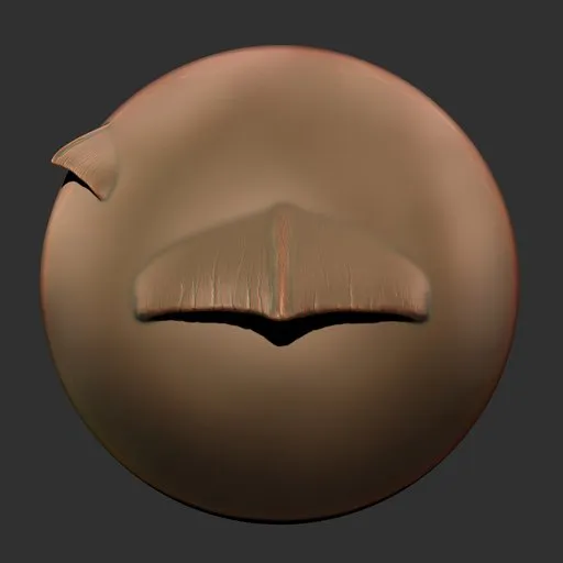 Blender 3D sculpting ER Dragon Brush 135 for detailed reptilian skin texture creation.