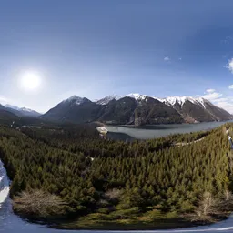Beatiful Sunny Day Mountain Landscape