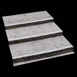 Stone floor step