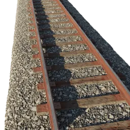 "Generate realistic train tracks with our Blender 3D model. With geometry node editing, customize the rail shape, plank distance, and level of rust. Perfect for cargo and transportation projects."