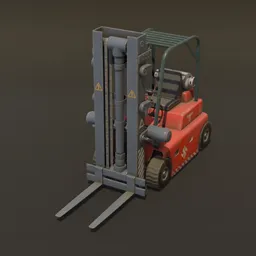 Industrial Warehouse Loading Vehicle Red