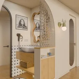 Bathroom interior scene