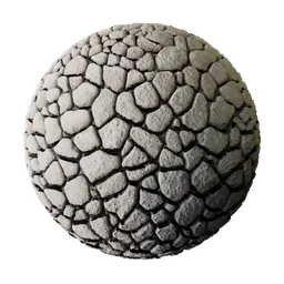 AI-generated tileable stone pavement texture for 3D modeling in Blender, with PBR textures at 1024px resolution.
