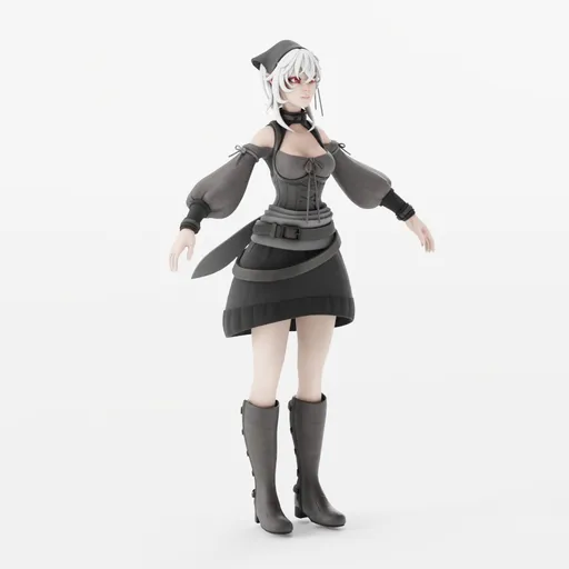 Witch Waitress Rigged