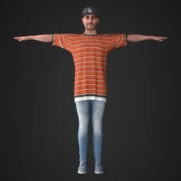 Man Oversized T-shirt Outfit Rigged
