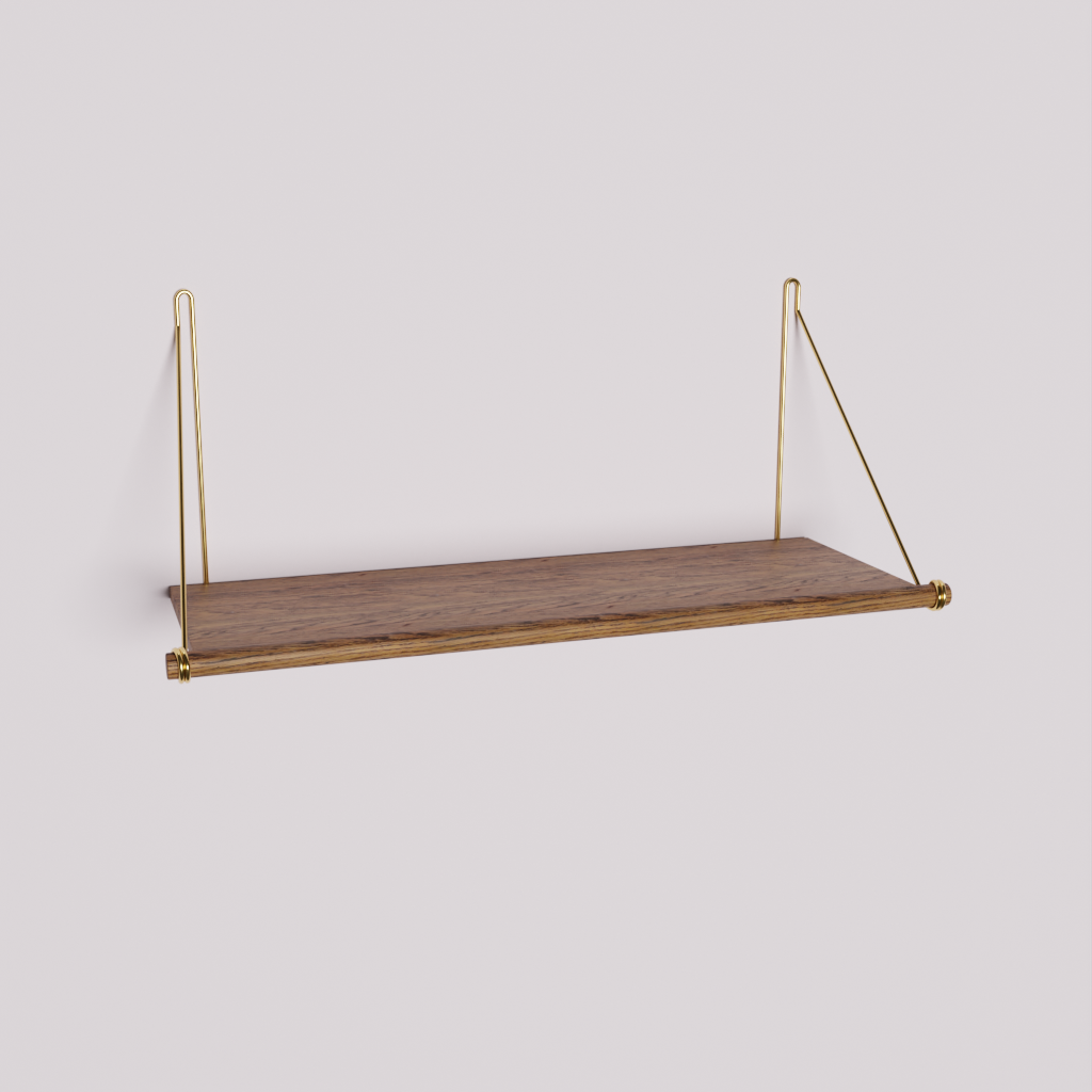 BlenderKit Download the Wall shelf LOOP SHELF OAK model