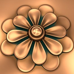 Detailed baroque flower pattern sculpting brush for Blender 3D modeling