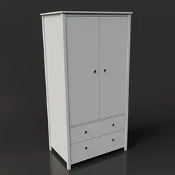 Large white wardrobe