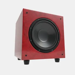 Hi-Fi Subwoofer red composite