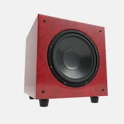 Hi-Fi Subwoofer red composite
