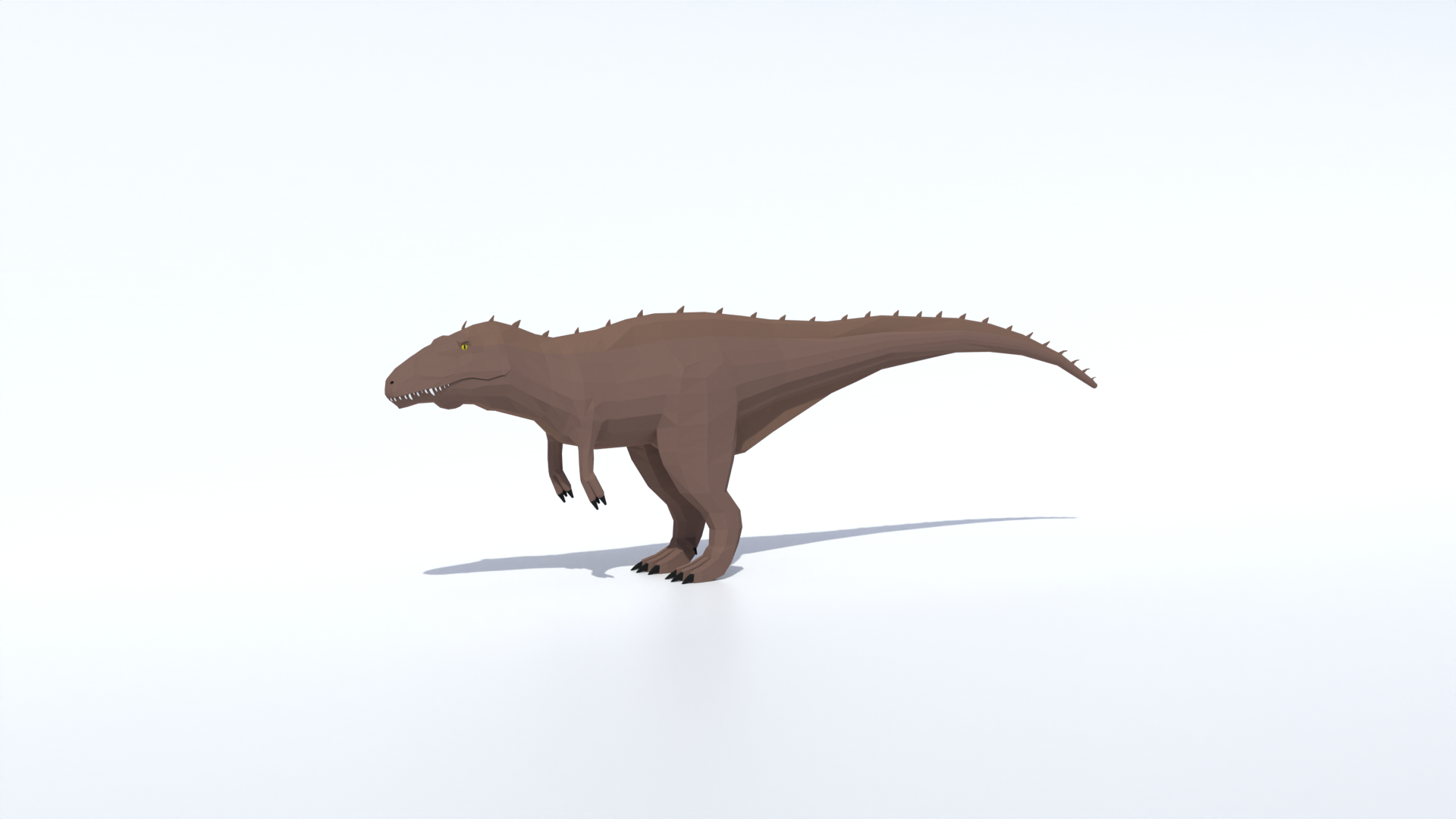 Low Poly Acrocanthosaurus | Dinosaurs models | BlenderKit