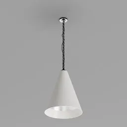 "3D-rendered Blender ceiling lamp model with a sleek, conical design for modern interior lighting visualizations."
