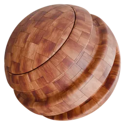 Square acacia wood tiles