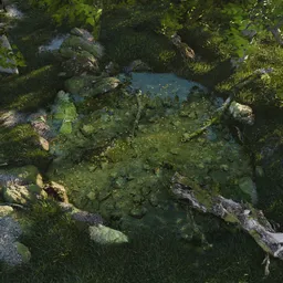 Pond In Forest