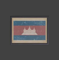 Grunge Flag of Cambodia