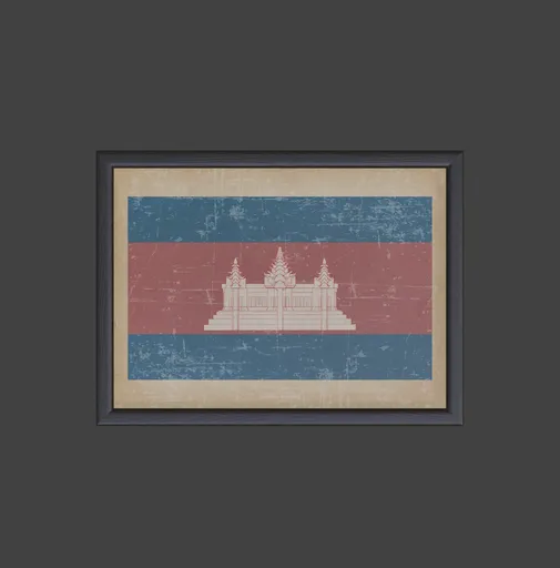 Grunge Flag of Cambodia