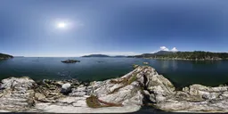 Rocky Coast Sunny Summer Day