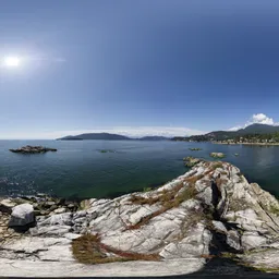 Rocky Coast Sunny Summer Day