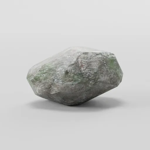 Detailed 3D model of a textured boulder for Blender, perfect for virtual landscaping and game environments.