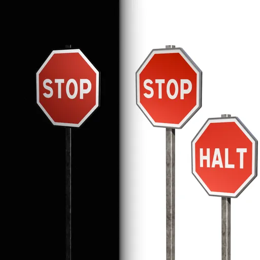 Road sign Stop French standard (AB3)