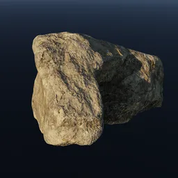 Shore Ground Rock Low Poly 2