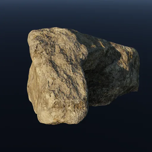 Shore Ground Rock Low Poly 2