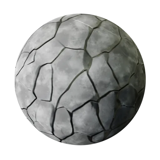 Cracked Gray Stone Surface