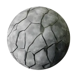 Cracked Gray Stone Surface