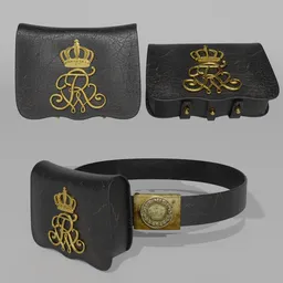 Cartridge box belt buckle Prussia 1814