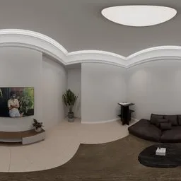 Luxury Living Room Evening Light