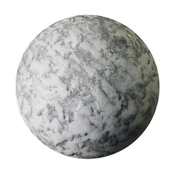 Realistic PBR texture of partially melted snow for 3D rendering in Blender and other applications.