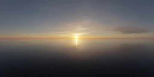Sunset Over Ocean Cloudy Sky