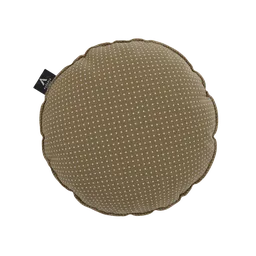 Realistic 3D round pillow model with dotted texture, ideal for interior rendering projects in Blender.