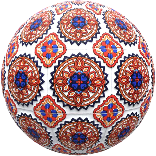 Red Rosette Mosaic Tile