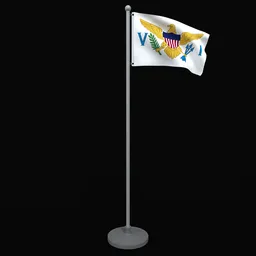 Animated Flag of USA Virgin Islands