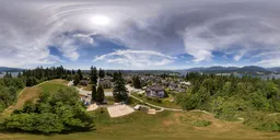 Modern City Homes Sunny Day