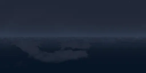 Nighttime clouds and starry sky HDR