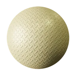 High-resolution 2K PBR texture of a gold metal tread plate for 3D modeling and rendering in Blender.