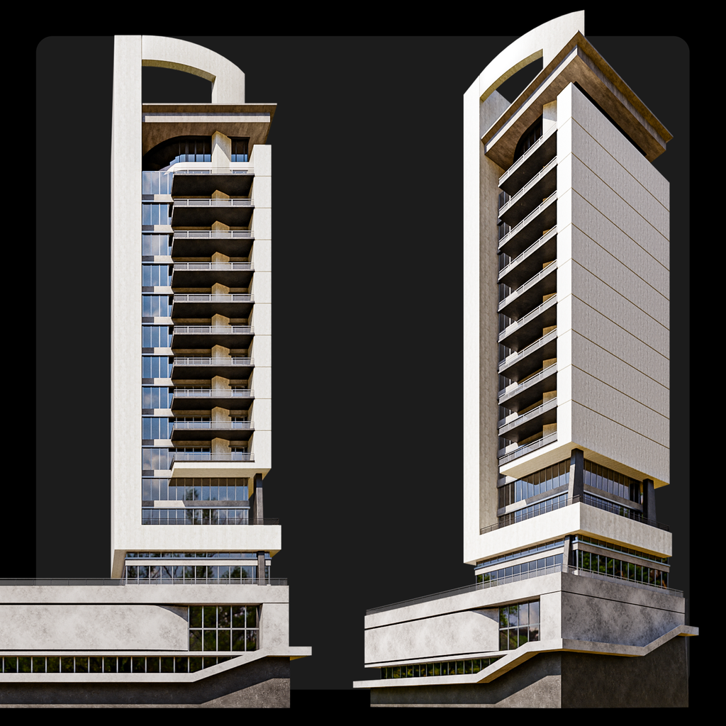 HighRise Building | Commercial Buildings Models | BlenderKit