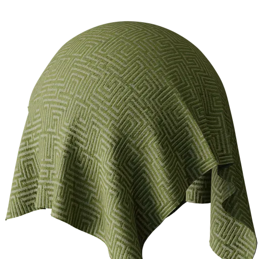 Geometric Green Chenille