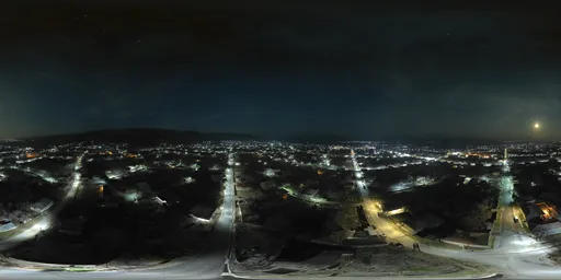 Night Over City Crossroads