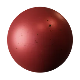 Red Old Scratched Metal