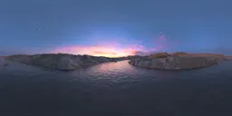 Rocky Sunset Lake HDRI