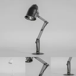 Industrial sci-fi desk lamp concept