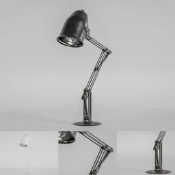 Industrial sci-fi desk lamp concept